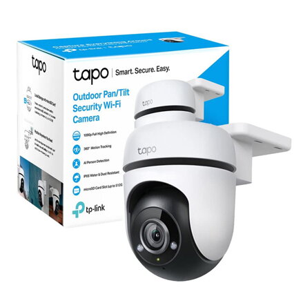 TP-link IP kamera venkovní Tapo C500, Full HD (1920x1080), Wifi 2.4 GHz /ethernet, bílá, noční vidění, alarm , det. pohybu