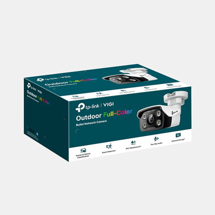 TP-link IP kamera venkovní VIGI C340(4mm), QHD 2560x1440, PoE, bílá, 4MPx rozlišení plnobarevný záznam, chytrá detekce