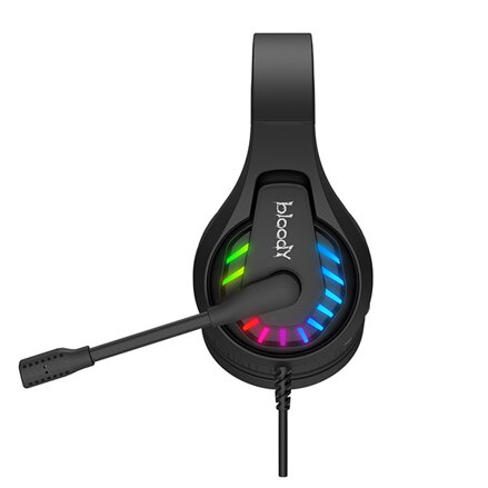 A4Tech Bloody G230P, sluchátka s mikrofonem, ovládání hlasitosti, černá, herní sluchátka, 3.5 mm jack + USB