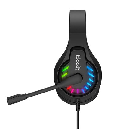 A4Tech Bloody G230, sluchátka s mikrofonem, ovládání hlasitosti, černá, herní sluchátka, USB