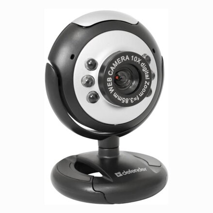 Defender Web kamera C-110, 0.3 Mpix, USB 2.0, černo-šedá, pro notebook/LCD