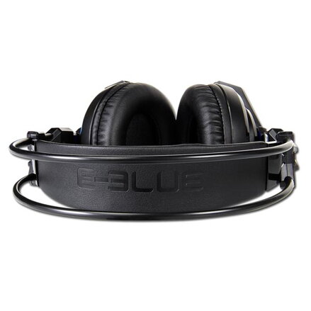 E-Blue Auroza EHS950 FPS, herní sluchátka s mikrofonem, ovládání hlasitosti, černá, 7.1 surround (virtuálně), modré podsv.,vibračn
