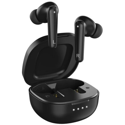 Genius HS-M910BT, mikrofon, přepínání skladeb, černá, 2.0, s nabíjecí krabičkou, sportovní typ USB-C