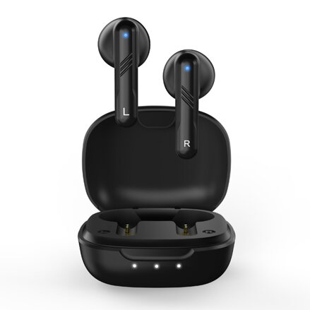 Genius HS-M905BT, mikrofon, přepínání skladeb, černá, 2.0, s nabíjecí krabičkou, sportovní typ USB-C