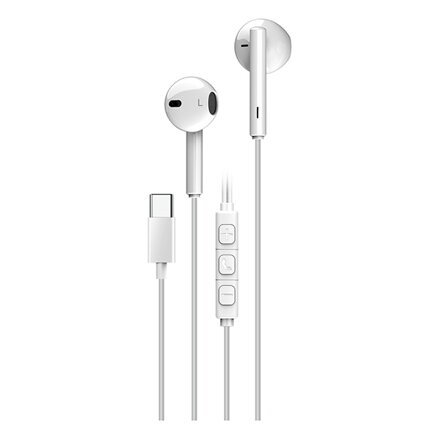 Genius HS-M366 sluchátka s mikrofonem, bílá, špuntová, USB Type-C