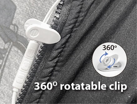 Genius HS-M366, sluchátka s mikrofonem, černá, 360°rotační klip, USB Type-C