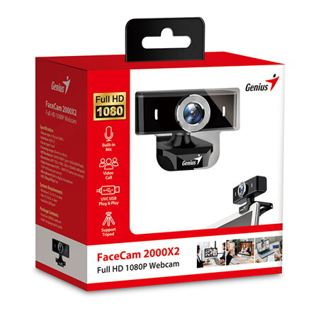 Genius Full HD Webkamera FaceCam 2000X2, černá