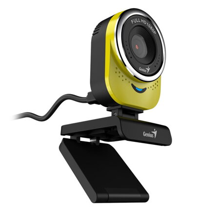Genius Full HD Webkamera QCam 6000, 1920x1080, USB 2.0, žlutá, Windows 7 a vyšší, FULL HD, 30 FPS