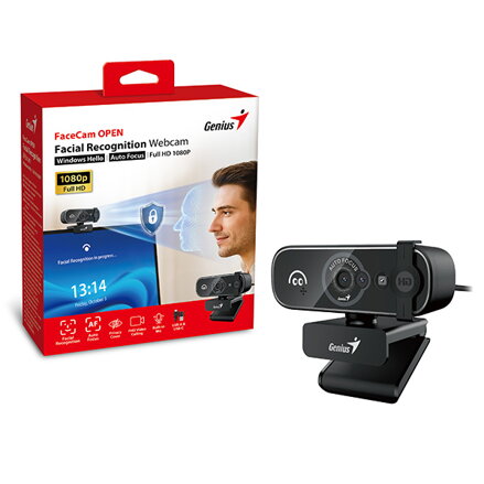 Genius FaceCam OPEN Webkamera, černá Full HD/Windows Hello