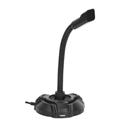 HP, počítačový mikrofon, DHP-1100C, černý, LED světlo, USB Hub