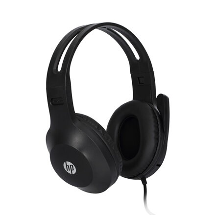 HP DHH-1601 sluchátka s mikrofonem, ovládání hlasitosti, černá, klasická typ 2x 3.5 mm jack