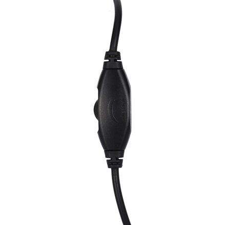 HP DHH-1601 sluchátka s mikrofonem, ovládání hlasitosti, černá, klasická typ 2x 3.5 mm jack
