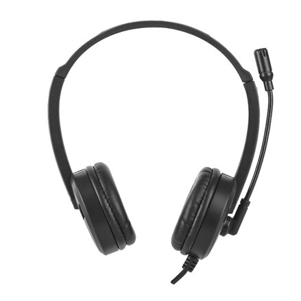HP DHE-8009 sluchátka s mikrofonem, ovládání hlasitosti, černá, klasická typ 3,5mm jack