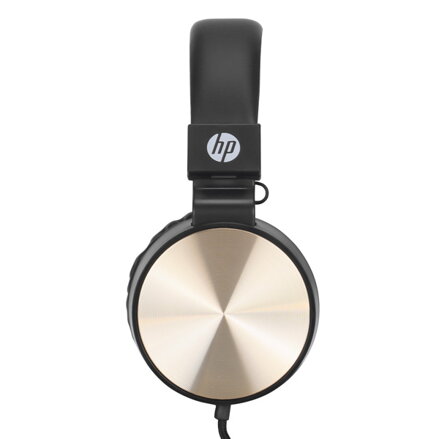 HP DHH-1206 sluchátka s mikrofonem, ovládání hlasitosti, černá, klasická typ 3,5mm jack