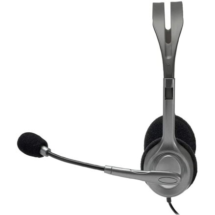 Logitech Stereo H110, sluchátka s mikrofonem, šedá