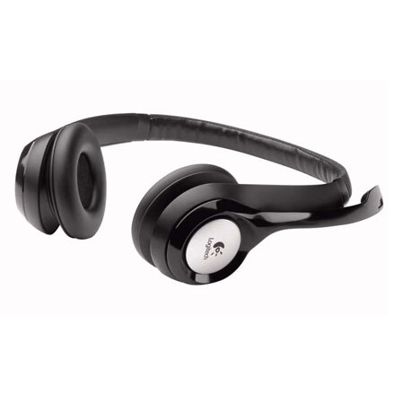 Logitech Stereo H390, sluchátka s mikrofonem, ovládání hlasitosti, černá, USB