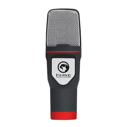 Marvo, streamovací mikrofon MIC-02, bez regulace hlasitosti, černý, s tripodem