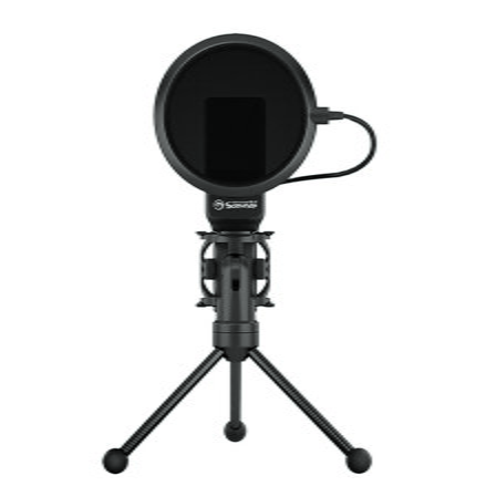 Marvo, streamovací mikrofon MIC-03, mikrofon, bez regulace hlasitosti, černý, s 270° otočným tripodem