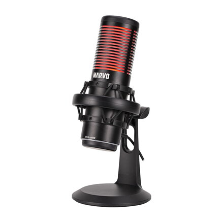 Marvo, herní/streamovací mikrofon, BLAST 60 Black, černý, RGB podsvícení, vstup pro sluchátka