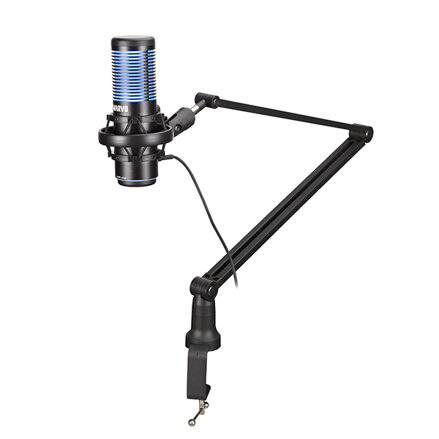 Marvo, herní/streamovací mikrofon, BLAST 60 Black, černý, RGB podsvícení, vstup pro sluchátka