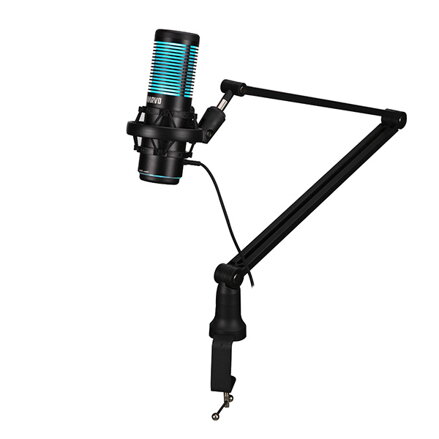 Marvo, herní/streamovací mikrofon, BLAST 60 Black, černý, RGB podsvícení, vstup pro sluchátka