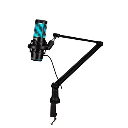 Marvo, herní/streamovací mikrofon, BLAST 60 Black, černý, RGB podsvícení, vstup pro sluchátka