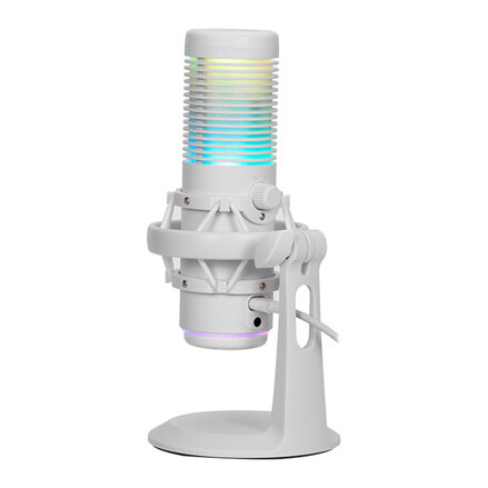 Marvo, herní/streamovací mikrofon, BLAST 60 White, bílý, RGB podsvícení, vstup pro sluchátka