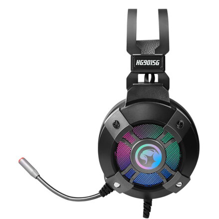Marvo HG9015G, sluchátka s mikrofonem, ovládání hlasitosti, černá, USB