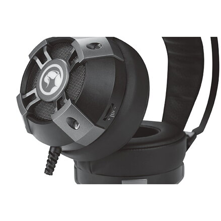 Marvo HG9015G, sluchátka s mikrofonem, ovládání hlasitosti, černá, USB