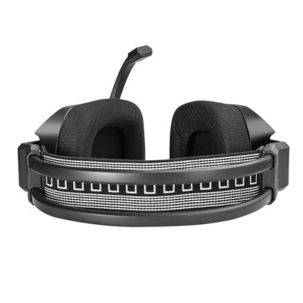 Marvo H8619, sluchátka s mikrofonem, ovládání hlasitosti, černá, podsvícená, 3.5 mm jack + rozdvojka