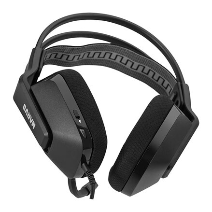 Marvo H8619, sluchátka s mikrofonem, ovládání hlasitosti, černá, podsvícená, 3.5 mm jack + rozdvojka