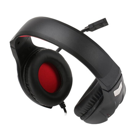 Marvo HG8928, sluchátka s mikrofonem, ovládání hlasitosti, černá, ,podsvícená typ 3.5 mm jack + rozdvojka