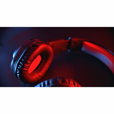 Marvo HG8929, sluchátka s mikrofonem, černá, podsvícená, 3.5 mm jack + rozdvojka + USB