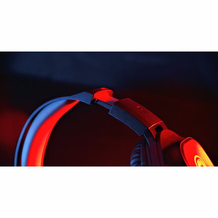 Marvo HG8929, sluchátka s mikrofonem, černá, podsvícená, 3.5 mm jack + rozdvojka + USB