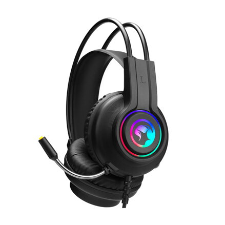 Marvo HG8935, sluchátka s mikrofonem, ovládání hlasitosti, černá, podsvícená, USB