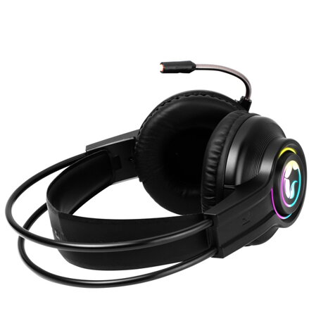 Marvo HG8935, sluchátka s mikrofonem, ovládání hlasitosti, černá, podsvícená, USB