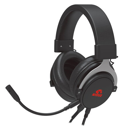 Marvo HG9052, sluchátka s mikrofonem, ovládání hlasitosti, černá, 7.1 (virtualně), červeně podsvícená, 7.1 (virtuálně) typ USB