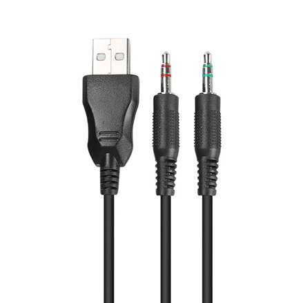 Marvo HG8901, sluchátka s mikrofonem, ovládání hlasitosti, černá, USB