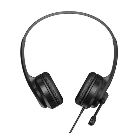 Marvo HP1001, sluchátka s mikrofonem, ovládání hlasitosti, černá, 2 x 3.5 mm Jack