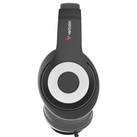 Verbatim TruSound sluchátka s mikrofonem, drátová, černá, plug and play typ USB-C