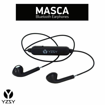 YZSY MASCA sluchátka s mikrofonem, ovládání hlasitosti, černá, bluetooth