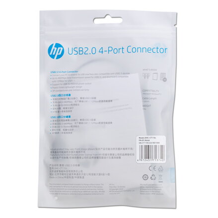 USB (2.0) hub 4-port, DHC-CT110C, černý, Hewlett-Packard