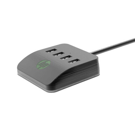 USB (3.0) hub 4-port, DHC-CT120, černý, Hewlett-Packard, 4x USB 3.0, podsvícený