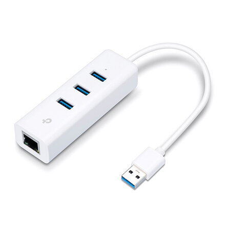 TP-LINK gigabitový siťový adaptér+HUB UE330 1000Mbps, 3x USB 3.0 HUB, Plug and Play
