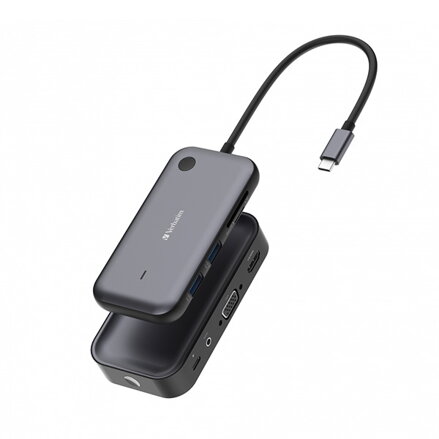 Bezdrátový adaptér USB-C s rozbočovačem WDA-01 Share My Screen 1080p 32146, černý, délka kabelu 15cm, Verbatim