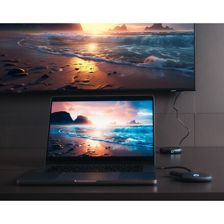 Bezdrátový adaptér USB-C s rozbočovačem WDA-02 Share My Screen 4K 32147, černý, délka kabelu 15cm, Verbatim