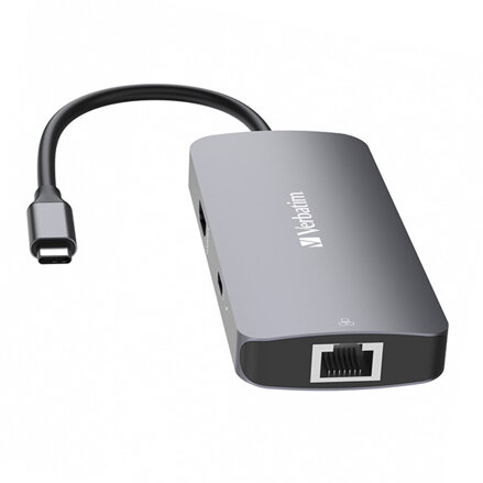 USB (3.2) hub 5-port, 32150, šedá, délka kabelu 15cm, Verbatim, 1x USB C, 2x USB A, 1x HDMI