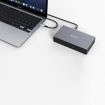 Dokovací stanice Verbatim, USB-C Pro, 17-port, HDMI, RJ45, microSD, USB-A 3.2, šedá