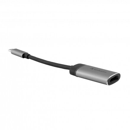 USB (3.1) hub 1-port, 49143, šedá, délka kabelu 10cm, Verbatim, 1x HDMI