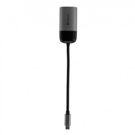 USB (3.1) hub 1-port, 49145, šedá, délka kabelu 10cm, Verbatim, adaptér USB C na VGA